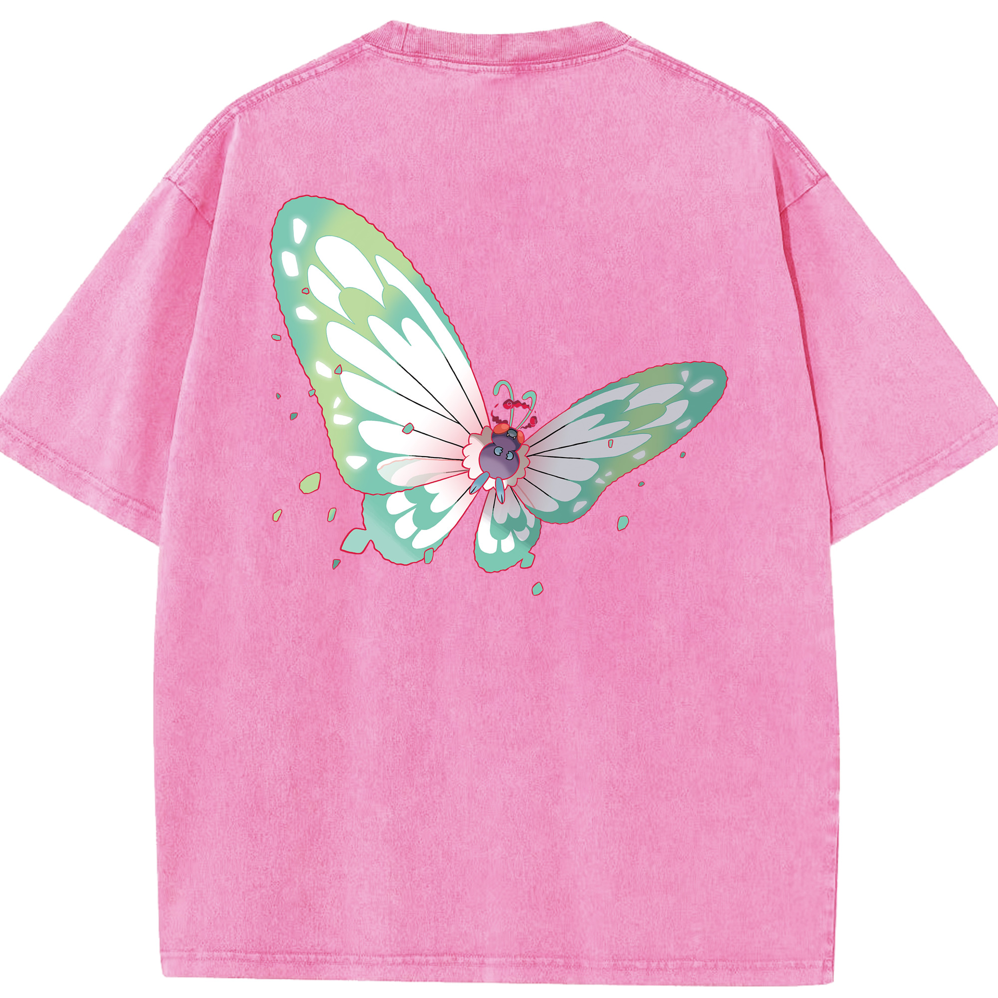 （画像用） ポケットモンスター Pokémon 綿100% ヴィンテージ風 半袖Tシャツ（背面プリント）